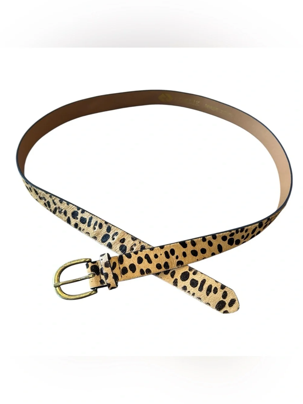 LOFT Calf Hair Leopard Print Genuine Leather Belt Size L